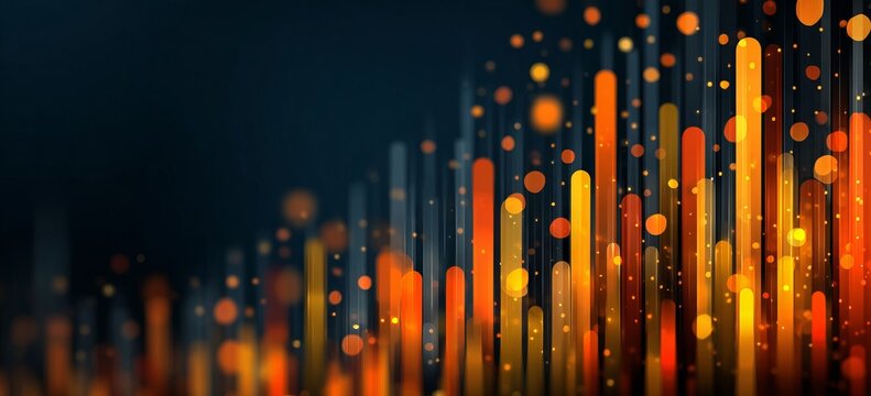 abstract background colorful lines and dots, Vibrant abstract waves with glowing dots and lines in a dark space, creating a dynamic and colorful digital landscape.