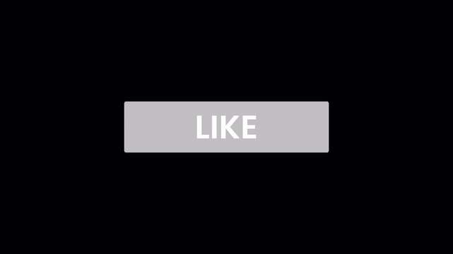 Clean social media like button animation with click 4K UHD