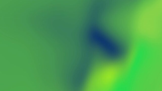 Blurry green background with dark blue and yellow abstract shapes.