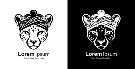 Logo design in the form of a cheetah head wearing a blangkon © Yohanes