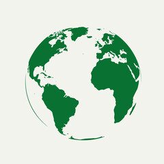 Green Earth Globe Illustration.
