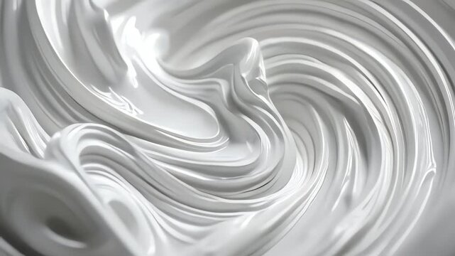 Swirling White Cream Abstract Background