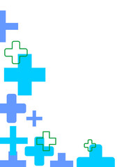 Obraz premium Health Symbol Corner Decoration