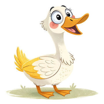 duck with ducklings vector line icon on a white background Vector line icon on a white background