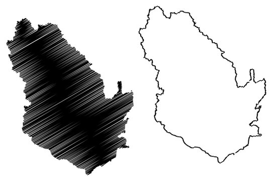 Phongsaly Province (Lao People's Democratic Republic, Muang Lao, Provinces of Laos) map vector illustration, scribble sketch Ph&ocirc;ngsali map