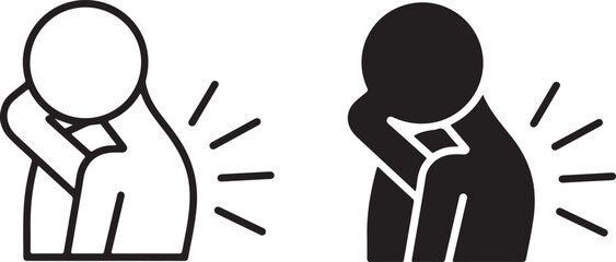 Pregnancy complications icons in trendy flat style