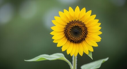 Obraz premium Vibrant Yellow Sunflower in Full Bloom