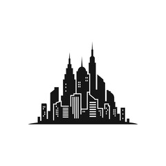 Fototapeta premium Modern City Skyline Silhouette Vector Illustration 3.