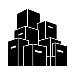 Stack of Cardboard Boxes Icon.