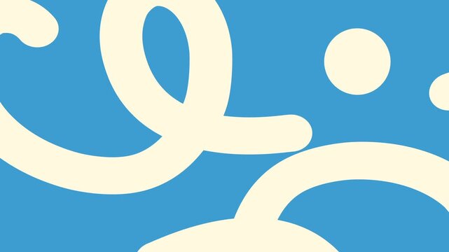 Minimalist Abstract Background with Cream Hand-Drawn Scribble Shapes