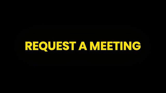 Request A Meeting Cinematic Text Morphing Animation 4K &ndash; Business Appointment and Consultation Booking