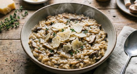 Bowl of granola oatmeal with nuts and berries