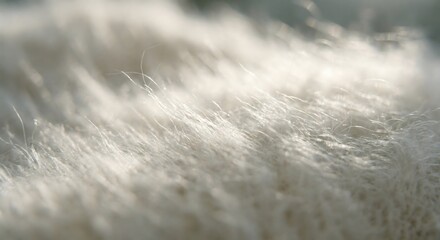 Close-up texture of white fur or feathers