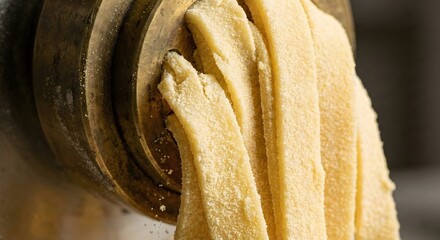 Close-up texture of raw pasta or dough