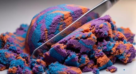 Colorful holi powder explosion in a bowl