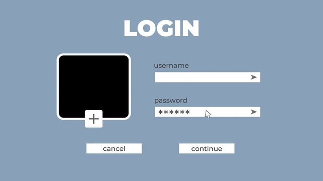 Abstract Login UI Design for Video Editing Asset