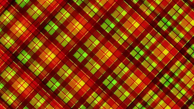 Vibrant Plaid Pattern with Red and Green.
