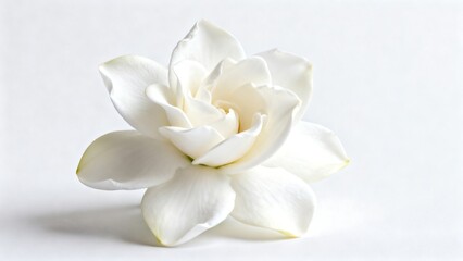 Fototapeta premium Elegant white gardenia flower isolated on white background