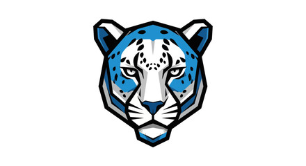 Geometric leopard head graphic © Andre