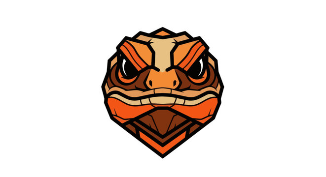 Geometric lizard head illustration