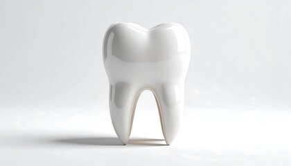 Spotless Healthy Human Tooth Model for Dental Care Concepts