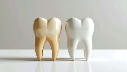 Dental Health Before and After Tooth Whitening Comparison