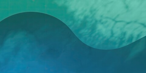 A vibrant abstract illustration of ocean waves and cloudy skies