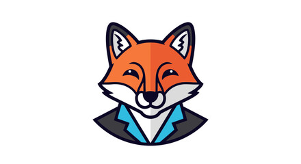 Obraz premium Illustration of a Fox Wearing Suit.