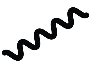 Obraz premium Simple black wavy line doodle element