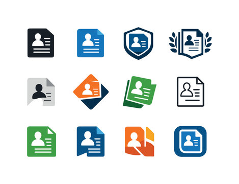 Job Hunting Icons. Job hunting for recent graduates and entry-level positions. Icon set. Set Logo of job hunting for recent graduates and entry-level