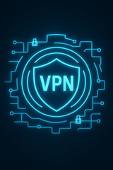 Advanced Virtual Private Network (VPN) Technology Depiction Showcasing Encrypted Tunneling, Secure Remote Access, Online Privacy Protection, Anonymity, and Cybersecurity Measures