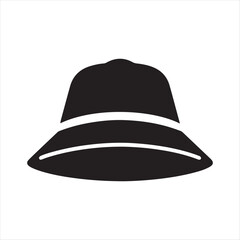 rain hat vector silhouette line art logo design collection