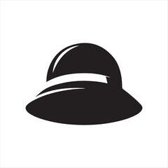 rain hat vector silhouette line art logo design collection