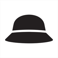 rain hat vector silhouette line art logo design collection