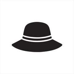 rain hat vector silhouette line art logo design collection