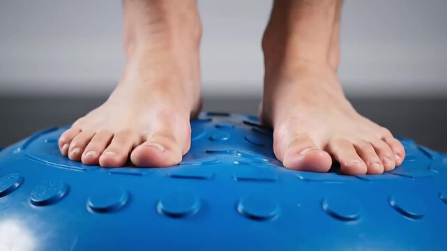 Barefoot on balance trainer for core stability and strength