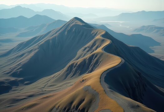 Elongated Drumlin Hill Sculpted by Glacier Movement Dynamic Rolling Terrain