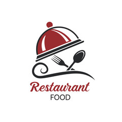 Fototapeta premium A sleek and modern logo featuring a stylized fork and knife representing fine dining and culinary excellence with simple elegance