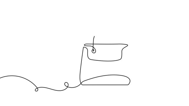 Bag shop line art continuous gift icon illustration vector store outline. Retail bag shop line hand handbag one fashion doodle linear sketch single paper sale present white food isolated drawing draw