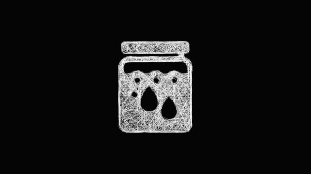 Sketch water sample icon animation - smooth progressive reveal