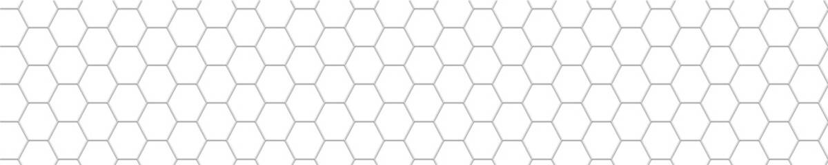 Obraz premium White Hexagon Border with Transparent background