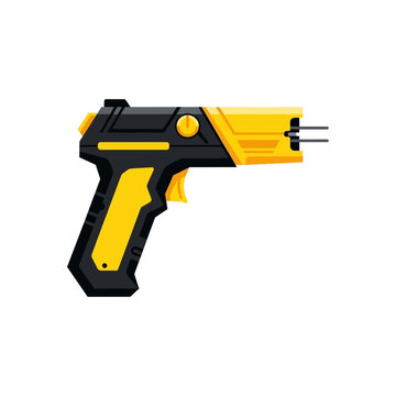 Taser Gun Icon, Electric Stun Device, Self Defense Weapon