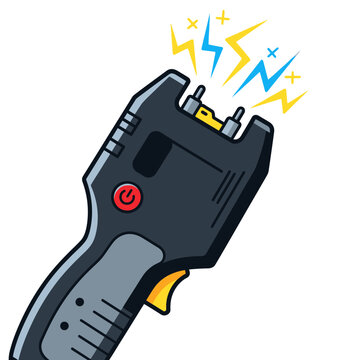 Taser gun with electricity sparks, self defense weapon