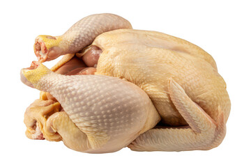 Obraz premium Raw whole chicken from different angle raw chicken isolated on a transparent background
