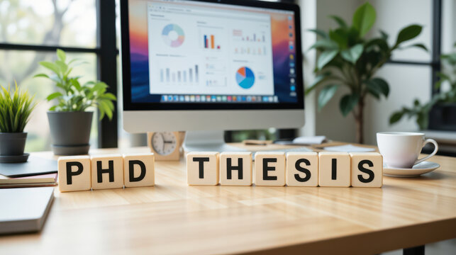 PhD thesis research writing and dissertation submission process for doctoral degree, academic publication planning with literature review, methodology and defense preparation