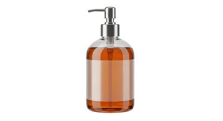 Fototapeta premium A dispenser bottle with soap isolated on transparent background viewed from the front