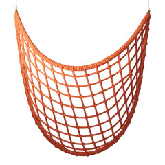 Obraz premium Orange hammock chair made of rope woven isolated on a transparent background