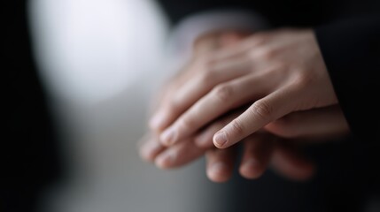 Teamwork and motivation with stacked hands and copy space for marketing