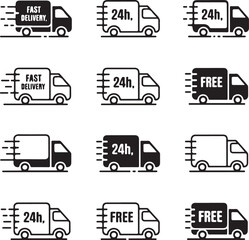 Unique Delivery Truck Icons. Available Only Here!
