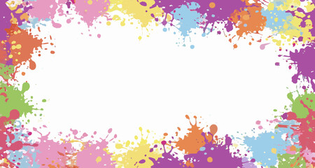 Colorful abstract geometric frame with vibrant kaleidoscope patterns